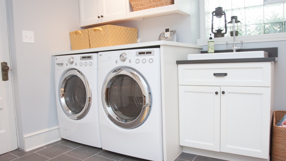 laundry room with washer and dryer